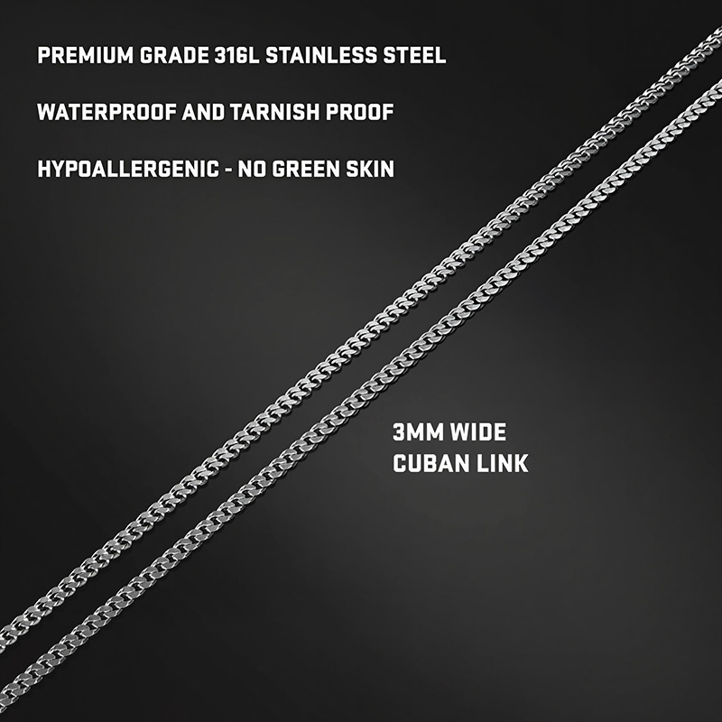 3mm Custom Name Stainless Steel Cuban Chain Silver With Street Luxury Shine - Image 4