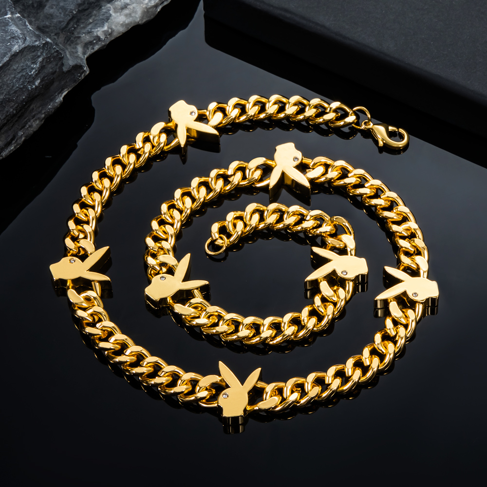 8mm Bunny Heads Cuban Chain In Gold Built For Bold Statement Style - Image 4