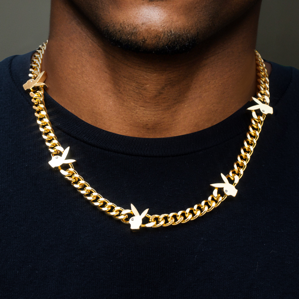 8mm Bunny Heads Cuban Chain In Gold Built For Bold Statement Style