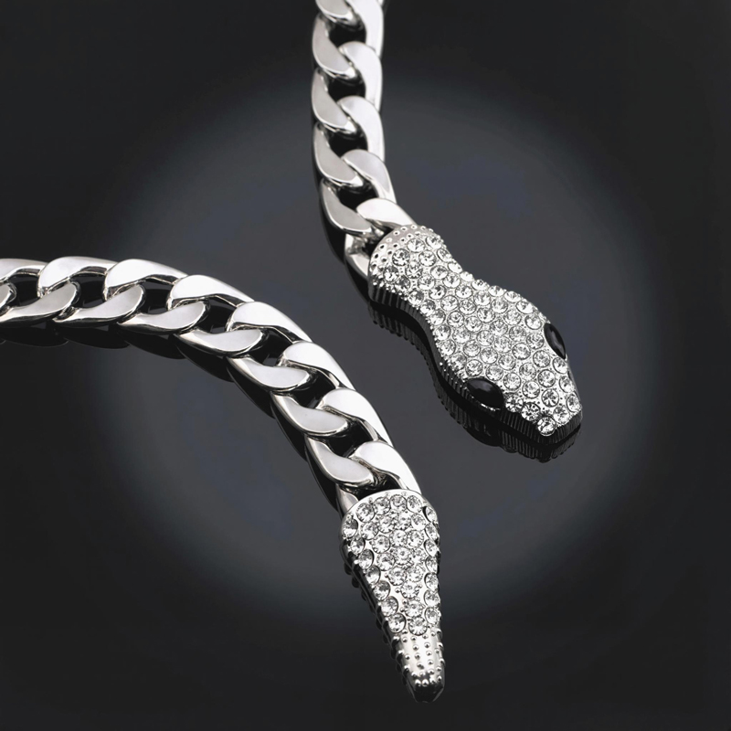 11mm Magnetic Snake Cuban Chain Gold With Bold Statement Appeal - Image 5