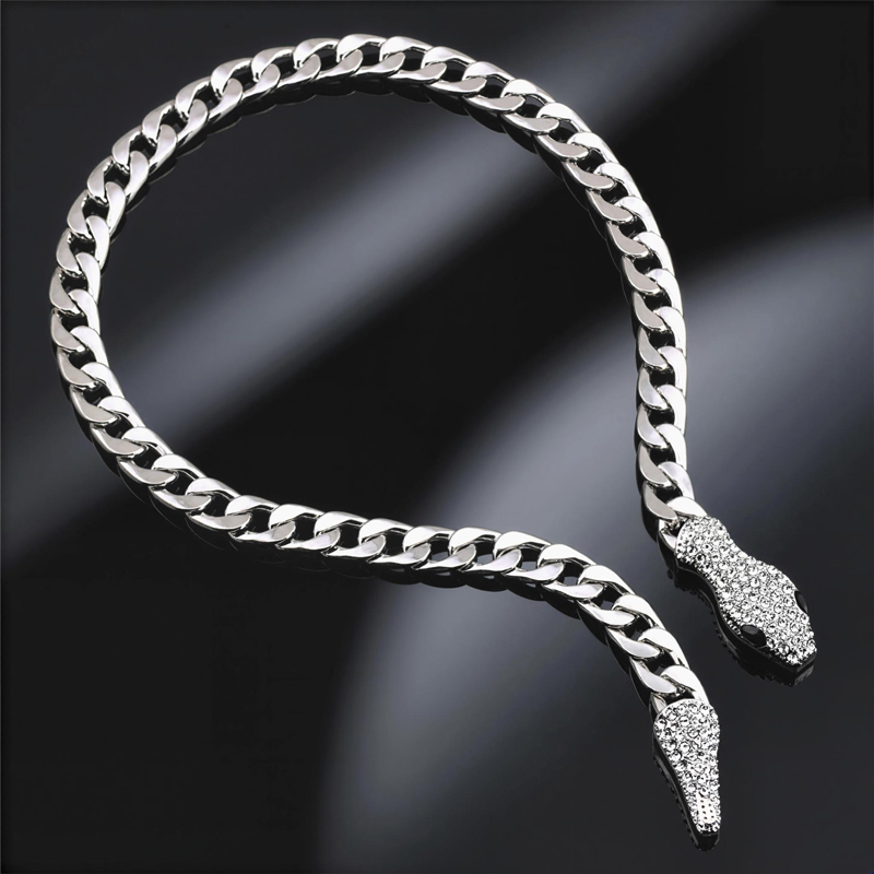 11mm Magnetic Snake Cuban Chain Gold With Bold Statement Appeal - Image 6