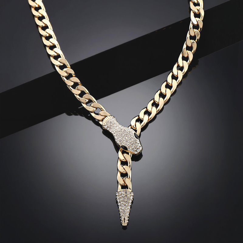 11mm Magnetic Snake Cuban Chain Gold With Bold Statement Appeal - Image 7