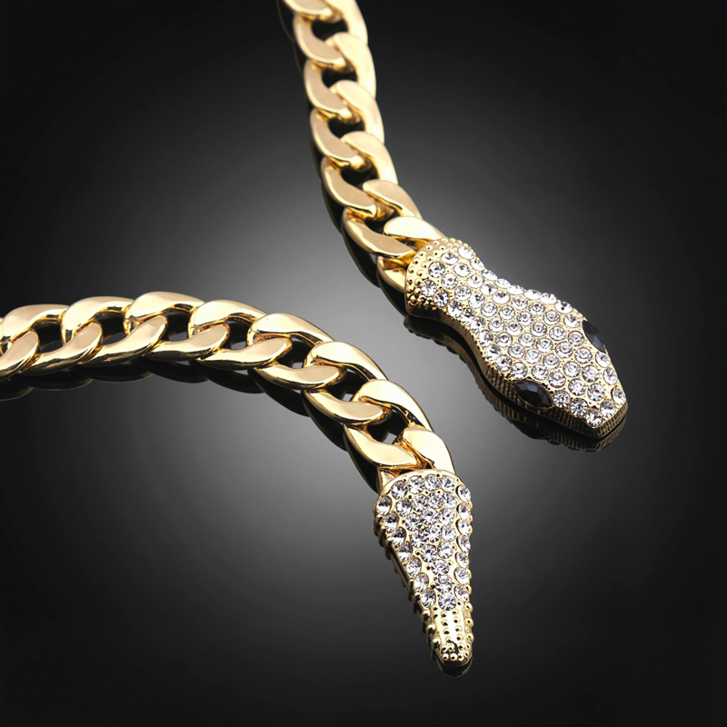 11mm Magnetic Snake Cuban Chain Gold With Bold Statement Appeal - Image 8