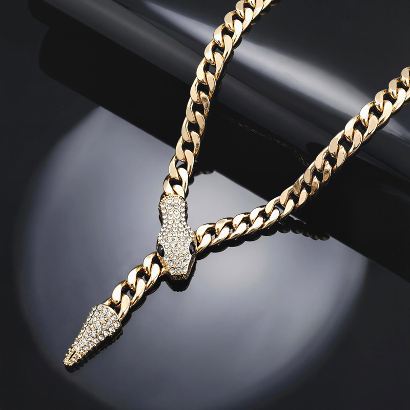 11mm Magnetic Snake Cuban Chain Gold With Bold Statement Appeal - Image 9