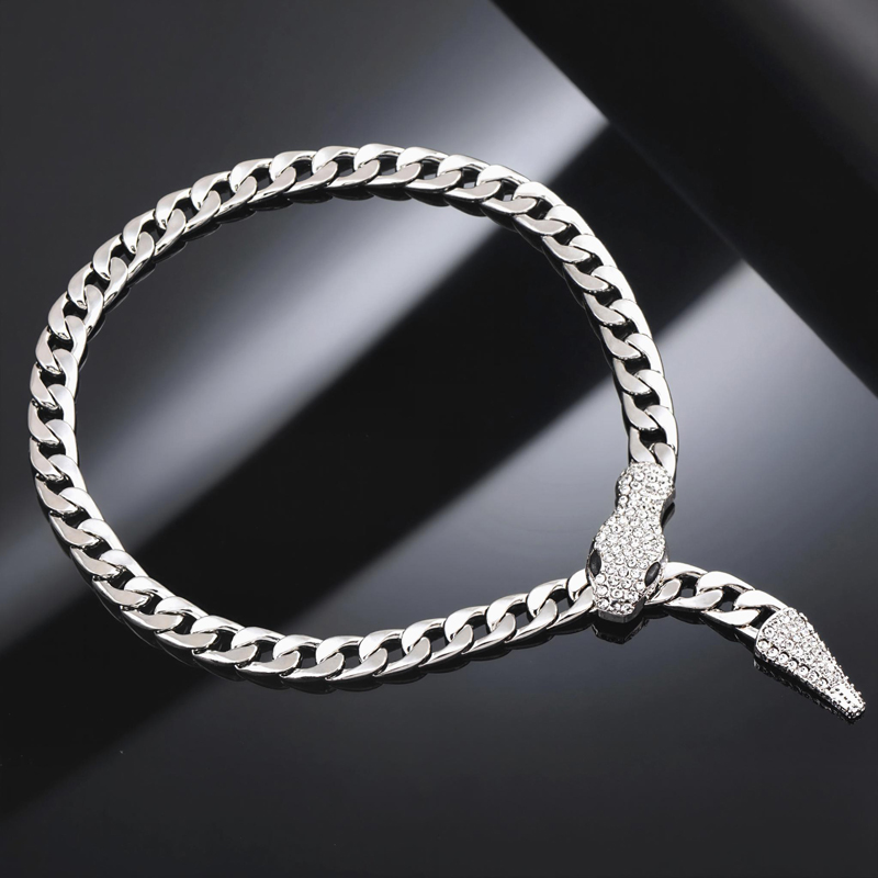 11mm Magnetic Snake Cuban Chain Gold With Bold Statement Appeal