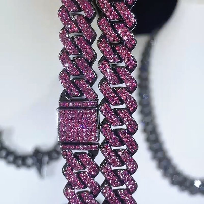 14mm Iced Out Miami Cuban Chain In Black Gold With Street Luxury Shine - Image 7