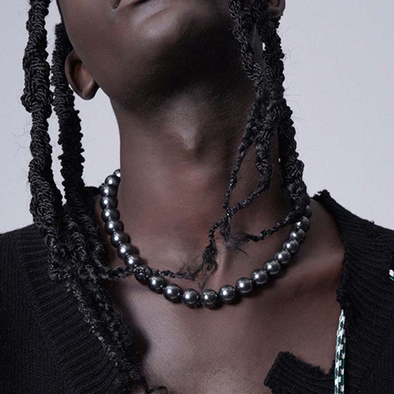 12mm Black Pearl Necklace Bold Statement Style With Street Luxury