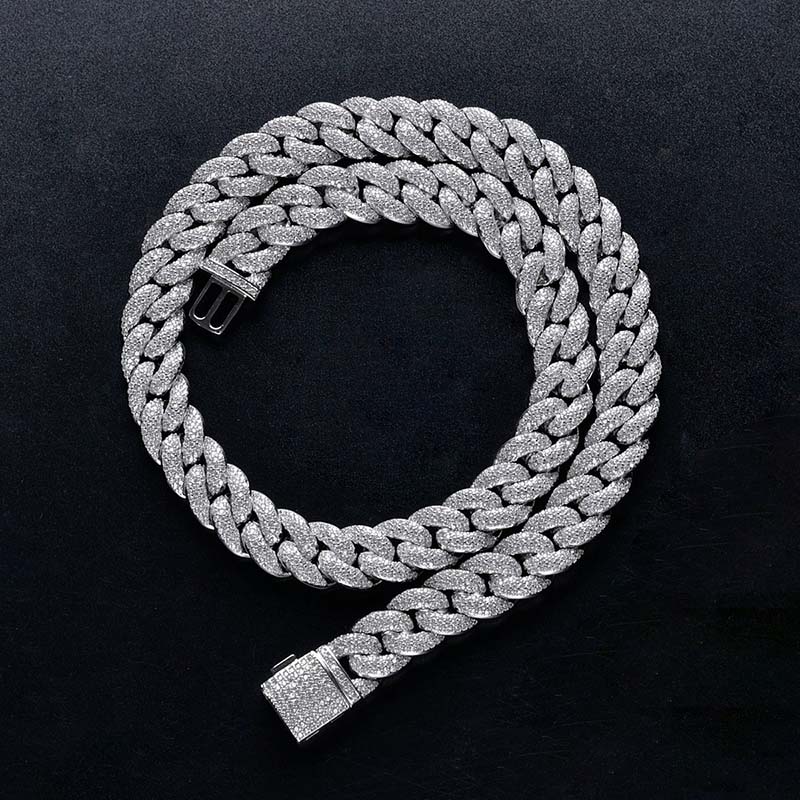 14mm Paved Cuban Chain With Big Box Clasp Gold With Street Luxury Shine - Image 5