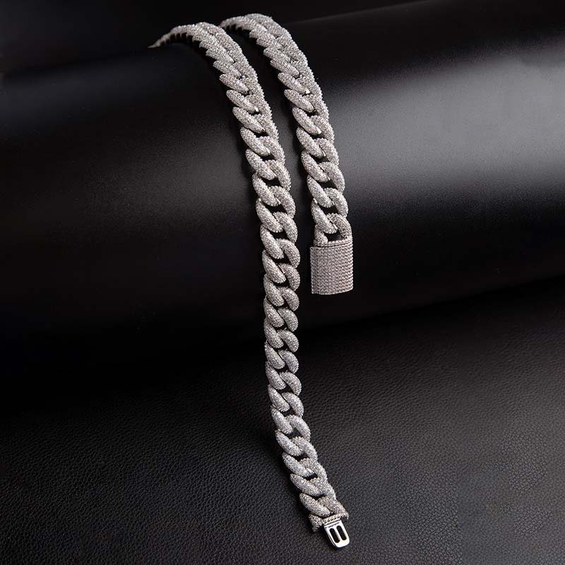 15mm Paved Cuban Chain With Big Box Clasp Gold With Street Luxury Shine - Image 5
