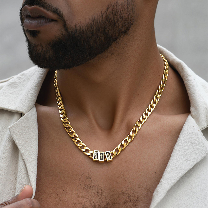 8mm Custom Family Names Cuban Chain Silver With Street Luxury Shine - Image 5
