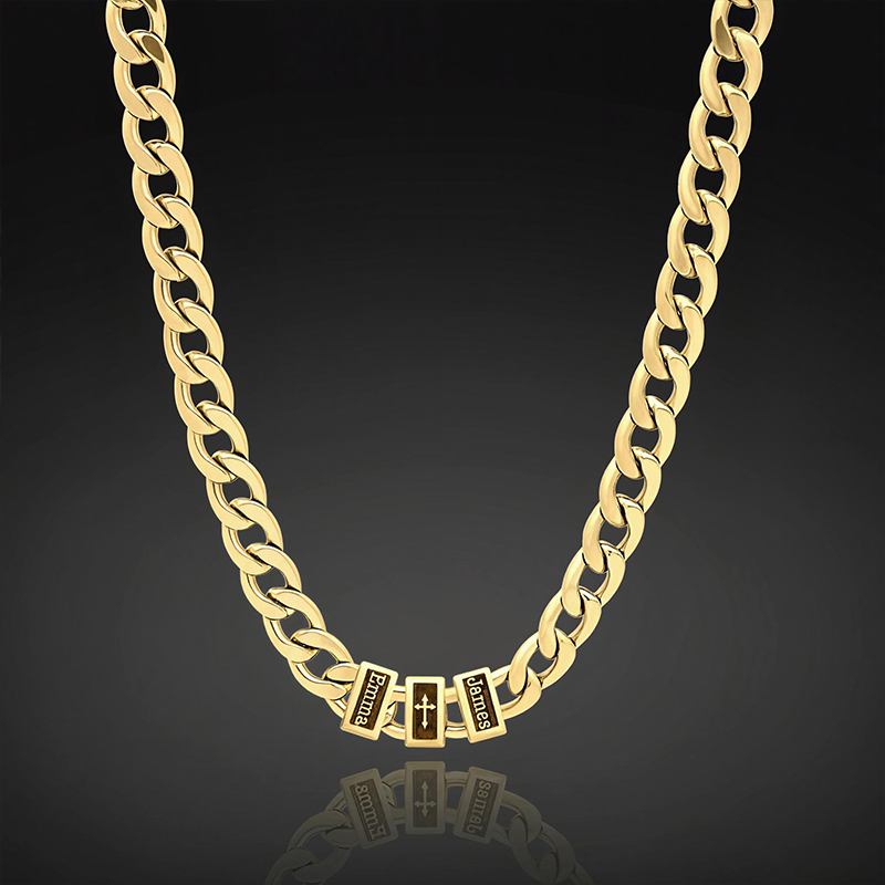8mm Custom Family Names Cuban Chain Silver With Street Luxury Shine - Image 6