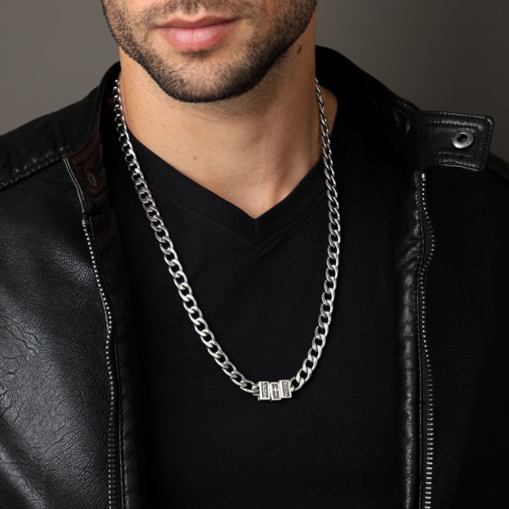 8mm Custom Family Names Cuban Chain Silver With Street Luxury Shine - Image 8