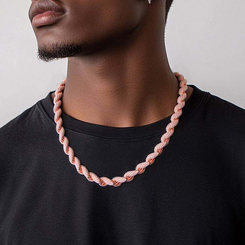8mm Handmade Men's Rope Chain Bold Statement Style With Street Luxury - Image 5