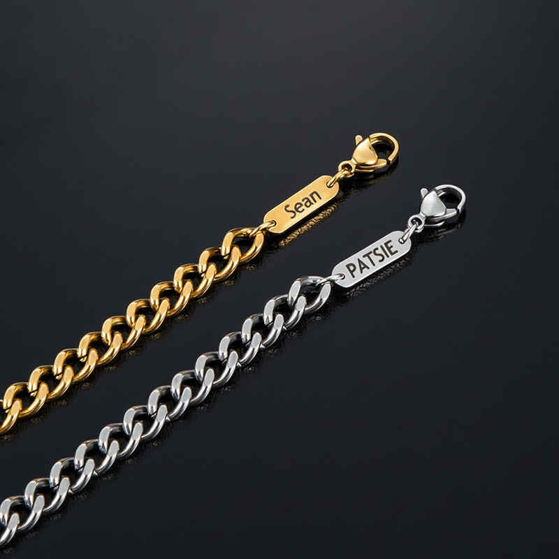 6mm Custom Name Cuban Necklace In Gold Gold Shine With Street Luxury - Image 5