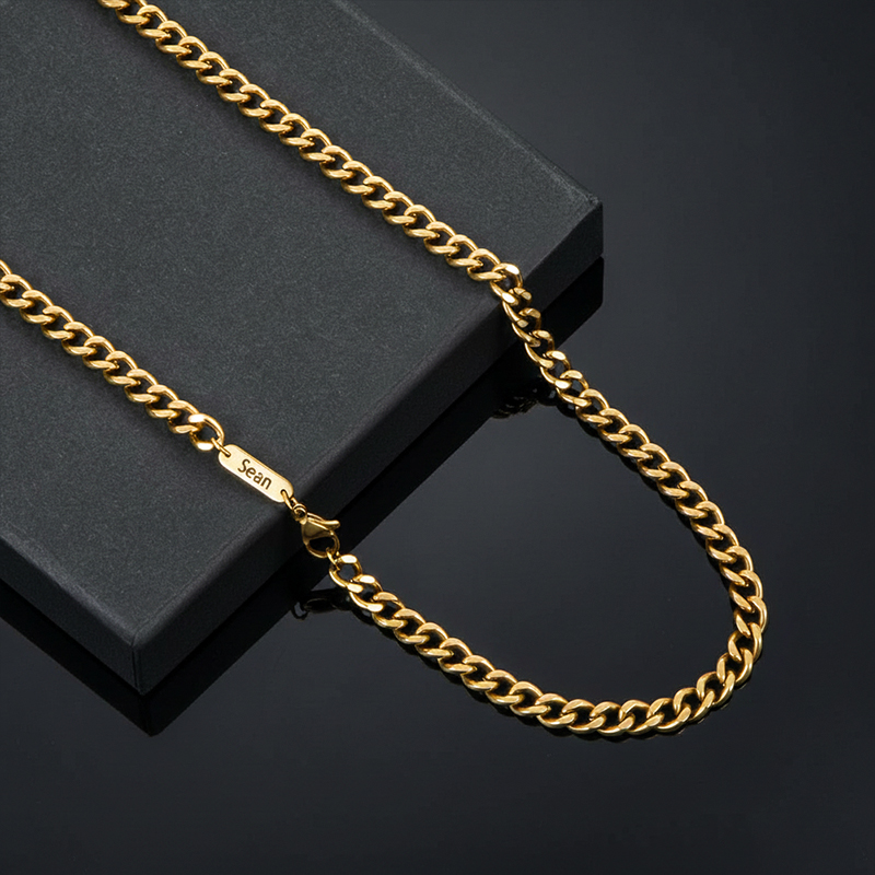 6mm Custom Name Cuban Necklace In Gold Gold Shine With Street Luxury - Image 6