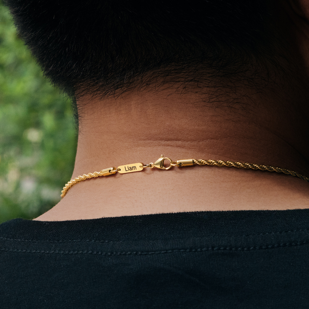 3mm Custom Name Rope Necklace In Gold Made For Street Luxury Energy - Image 6