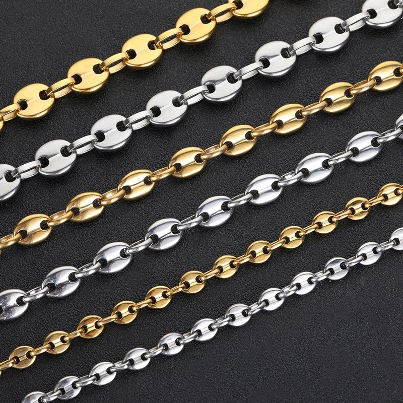 5mm/6mm/8mm/11mm Stainless Steel Coffee Bean Chain With Street Luxury Shine - Image 3