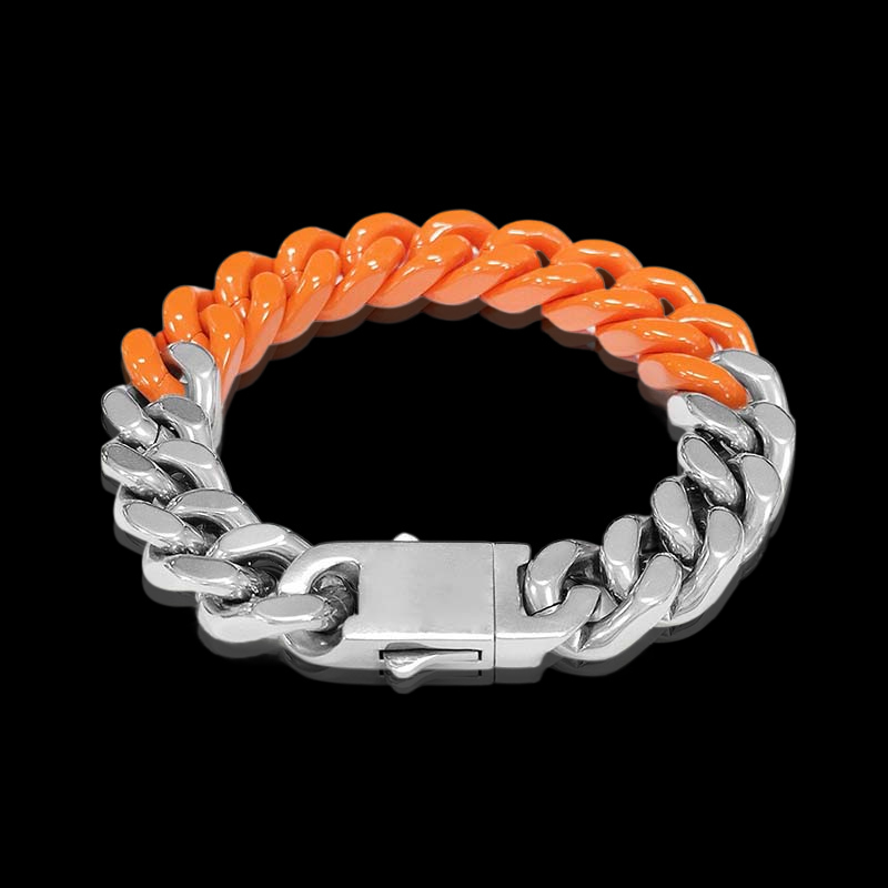 13mm Two Tone Cuban Link Bracelet Bold Statement Style With Street Luxury - Image 4