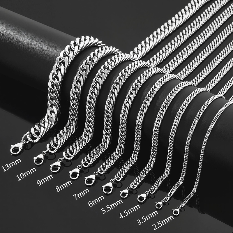 2.5/3.5/4.5/5.5/6/7/8/9/10/13mm Cuban Chain In Gold With Bold Premium Edge - Image 5