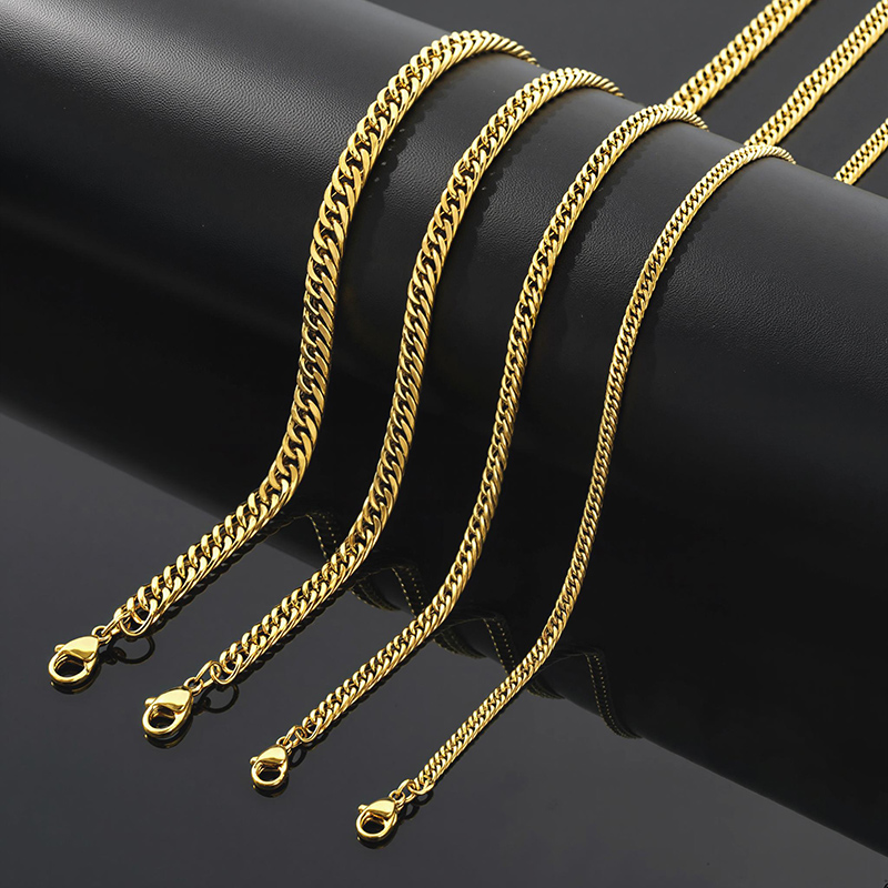 2.5/3.5/4.5/5.5/6/7/8/9/10/13mm Cuban Chain In Gold With Bold Premium Edge - Image 7