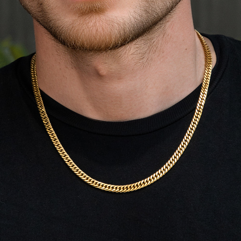 2.5/3.5/4.5/5.5/6/7/8/9/10/13mm Cuban Chain In Gold With Bold Premium Edge