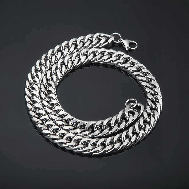 2.5/3.5/4.5/5.5/6/7/8/9/10/13mm Stainless Steel Cuban Chain Silver - Image 4