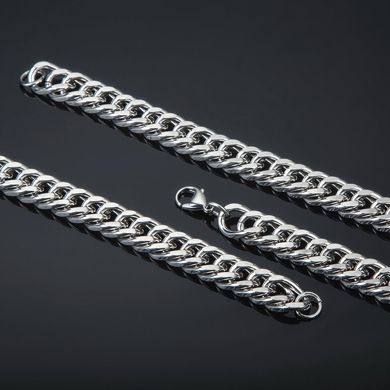 2.5/3.5/4.5/5.5/6/7/8/9/10/13mm Stainless Steel Cuban Chain Silver - Image 6