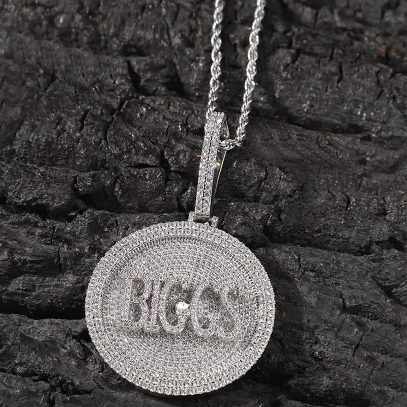 Iced Out Out Custom Letters Rotatable Pendant Gold With Street Luxury Shine - Image 3