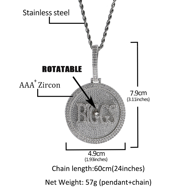 Iced Out Out Custom Letters Rotatable Pendant Gold With Street Luxury Shine - Image 5