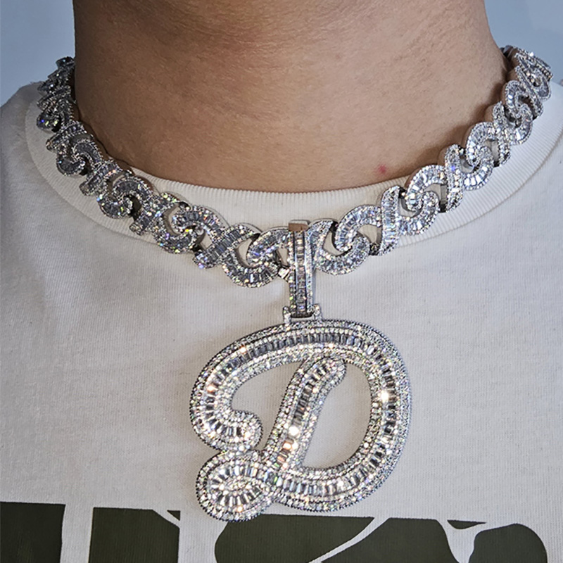 Iced Out Out 12mm Baguette Cut Infinity Link Chain With Street Luxury Shine - Image 6