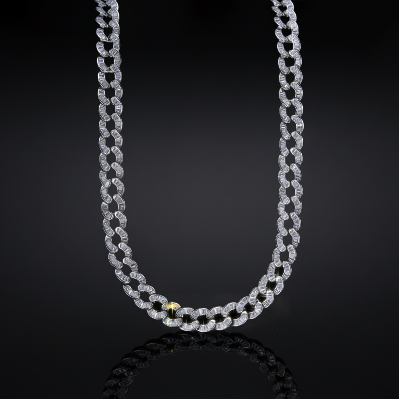 Iced Out Out 10mm Baguette Cut Chain Gold With Street Luxury Shine - Image 4