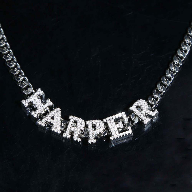 Iced Out Custom Cuban Link Name Necklace Gold With Street Luxury Shine - Image 3
