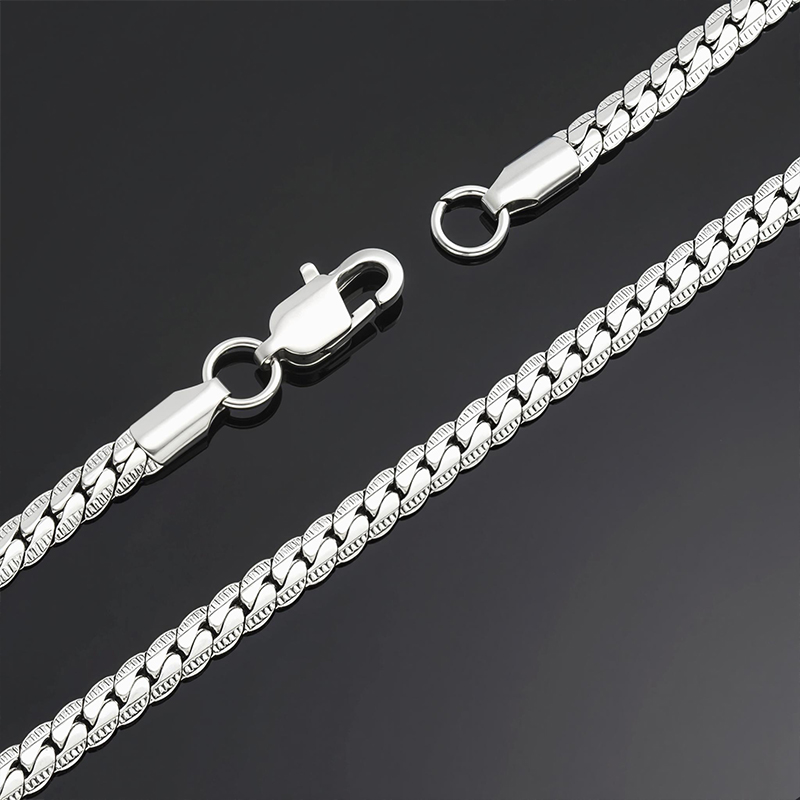 5mm Titanium Steel Embossed Cuban Chain Gold With Street Luxury Shine - Image 6