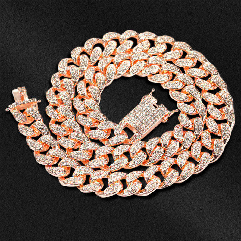 20mm Iced Out Out Miami Cuban Chain Gold With Street Luxury Shine - Image 6