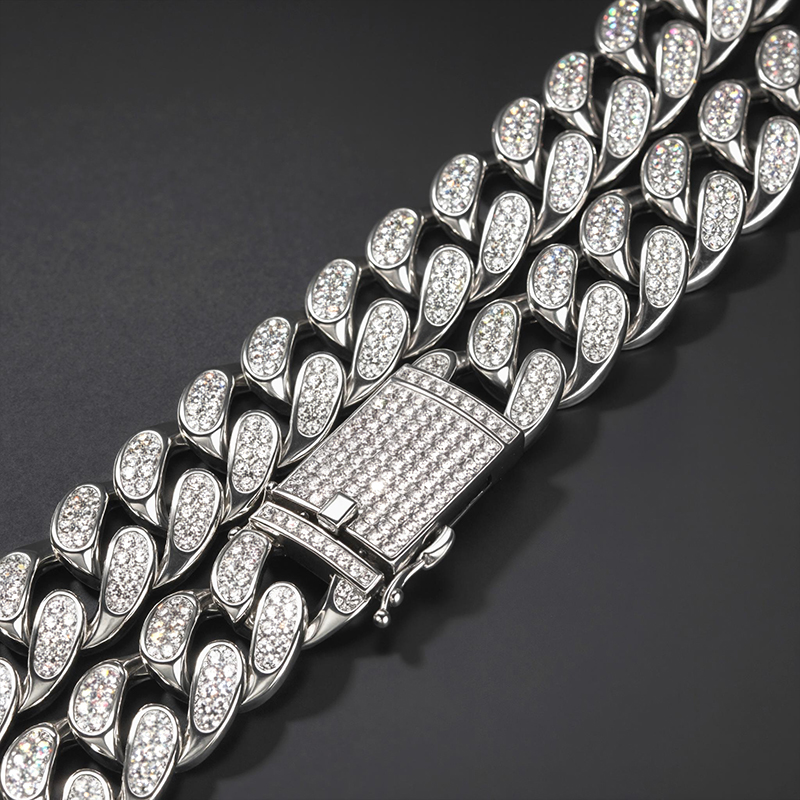 20mm Iced Out Out Miami Cuban Chain Gold With Street Luxury Shine - Image 8