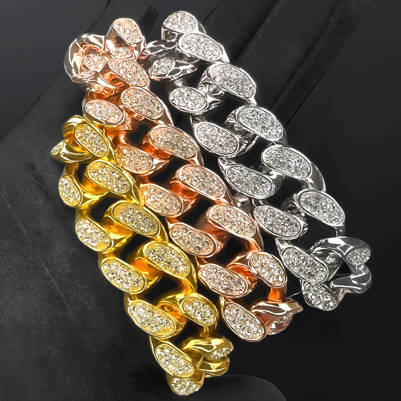 20mm Iced Out Out Miami Cuban Chain Gold With Street Luxury Shine - Image 9