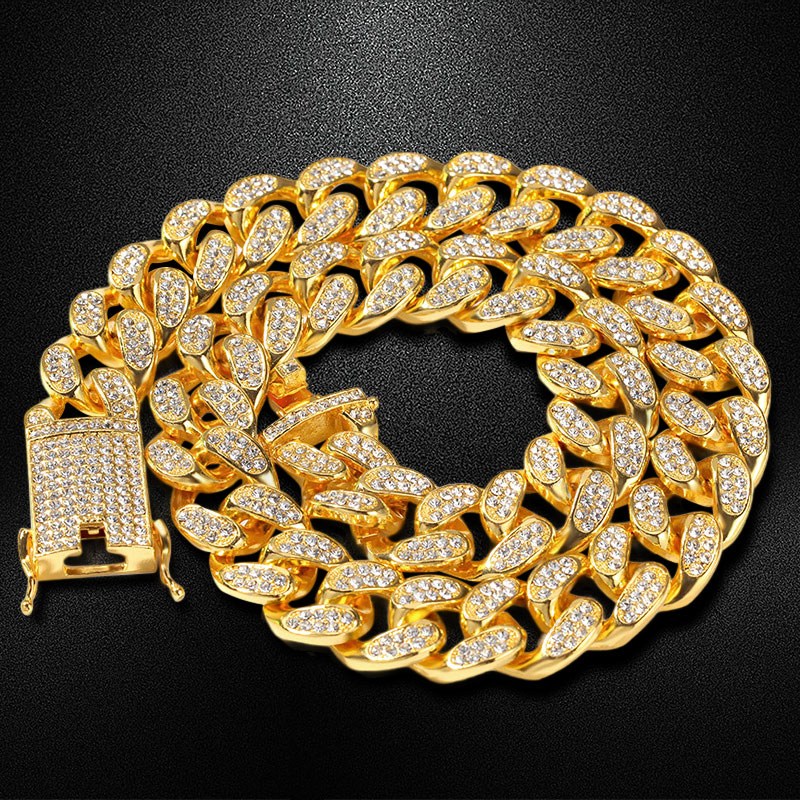 20mm Iced Out Out Miami Cuban Chain Gold With Street Luxury Shine