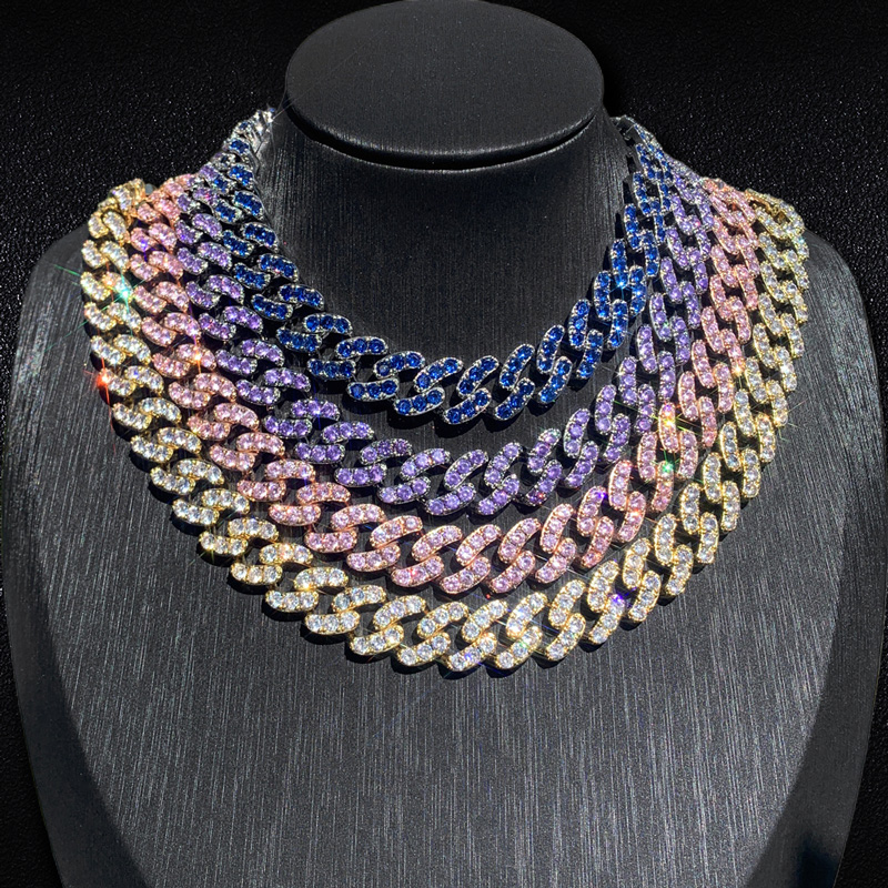 Iced Out 12mm Single Row Cuban Chain In White Gold With Street Luxury Shine - Image 4