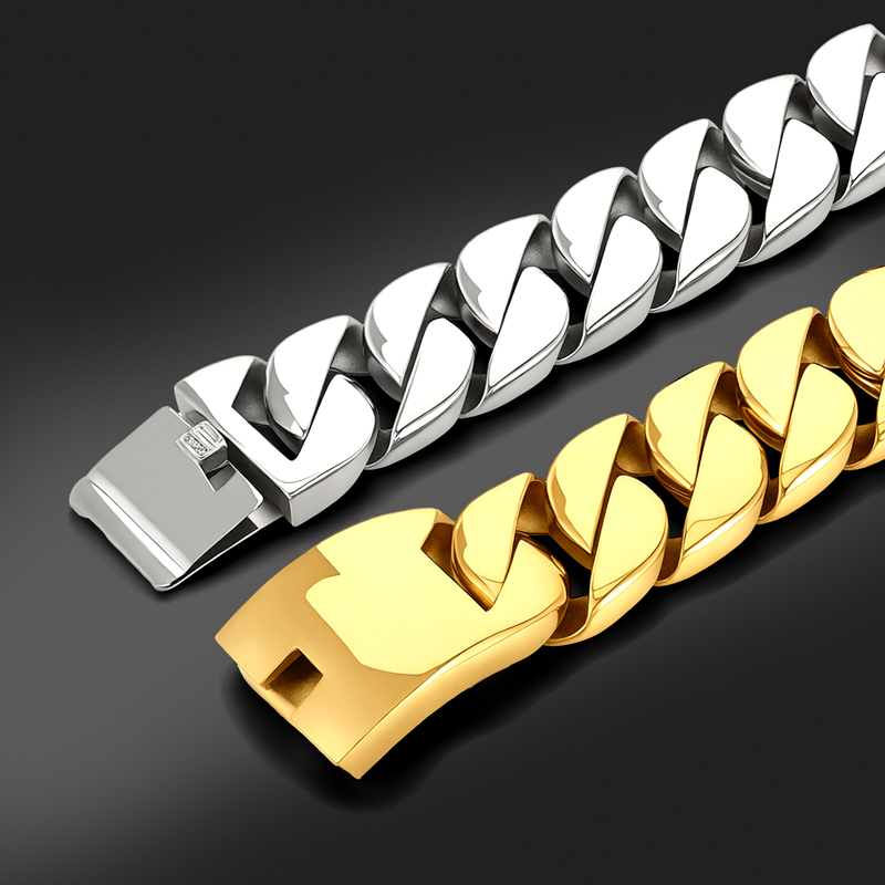 32mm 316l Stainless Steel Cuban Chain Silver With Street Luxury Shine - Image 7