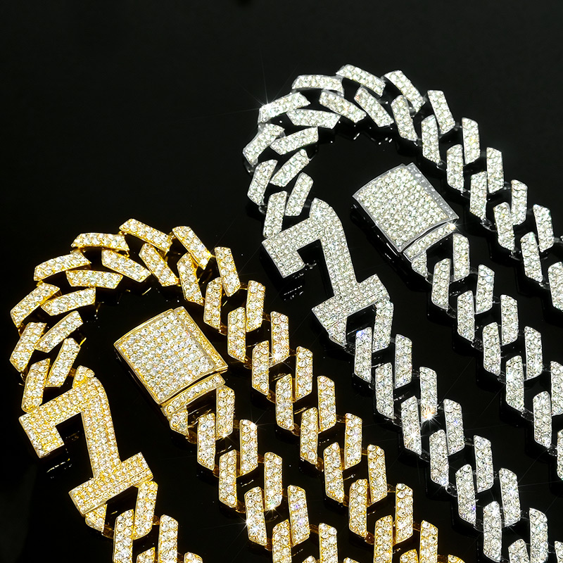 Iced Out 18mm 20 Number Cuban Chain Gold With Street Luxury Shine - Image 7