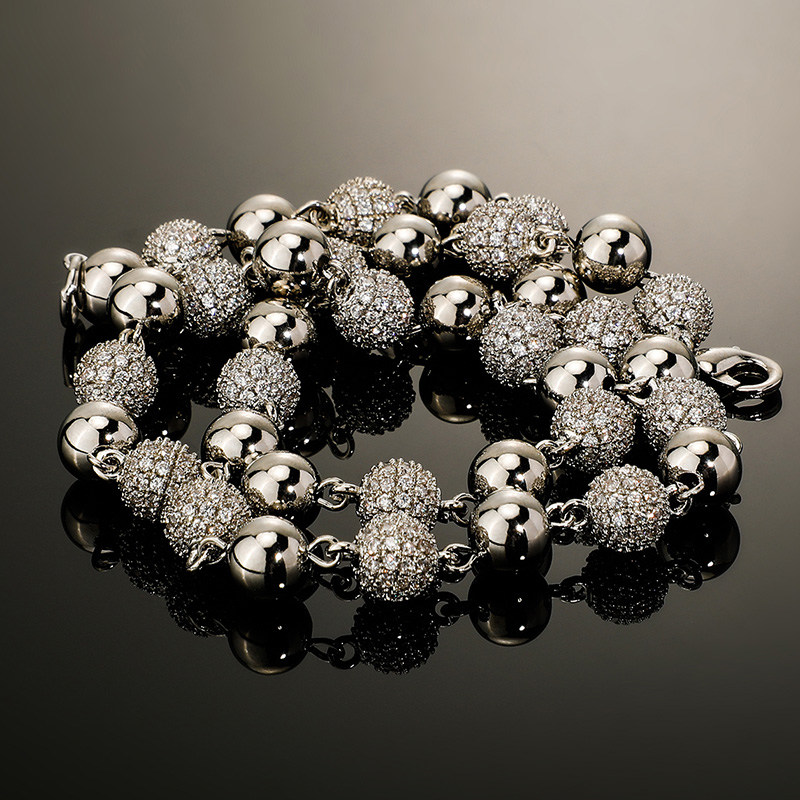 6mm/8mm Iced Out Beads Chain Gold With Street Luxury Shine - Image 8