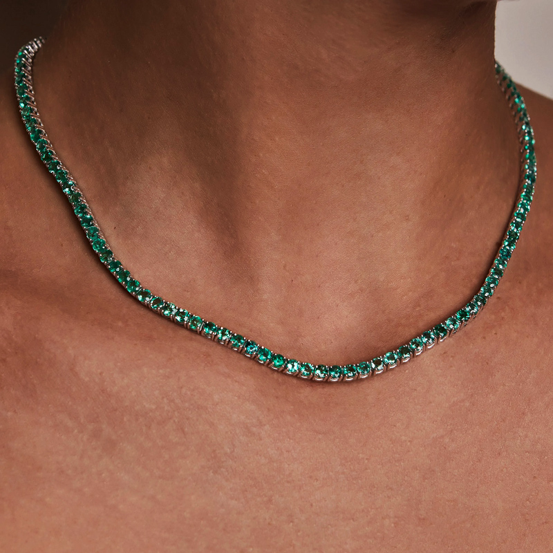 3mm Emerald Tennis Chain Iced Out With Bold Statement Appeal