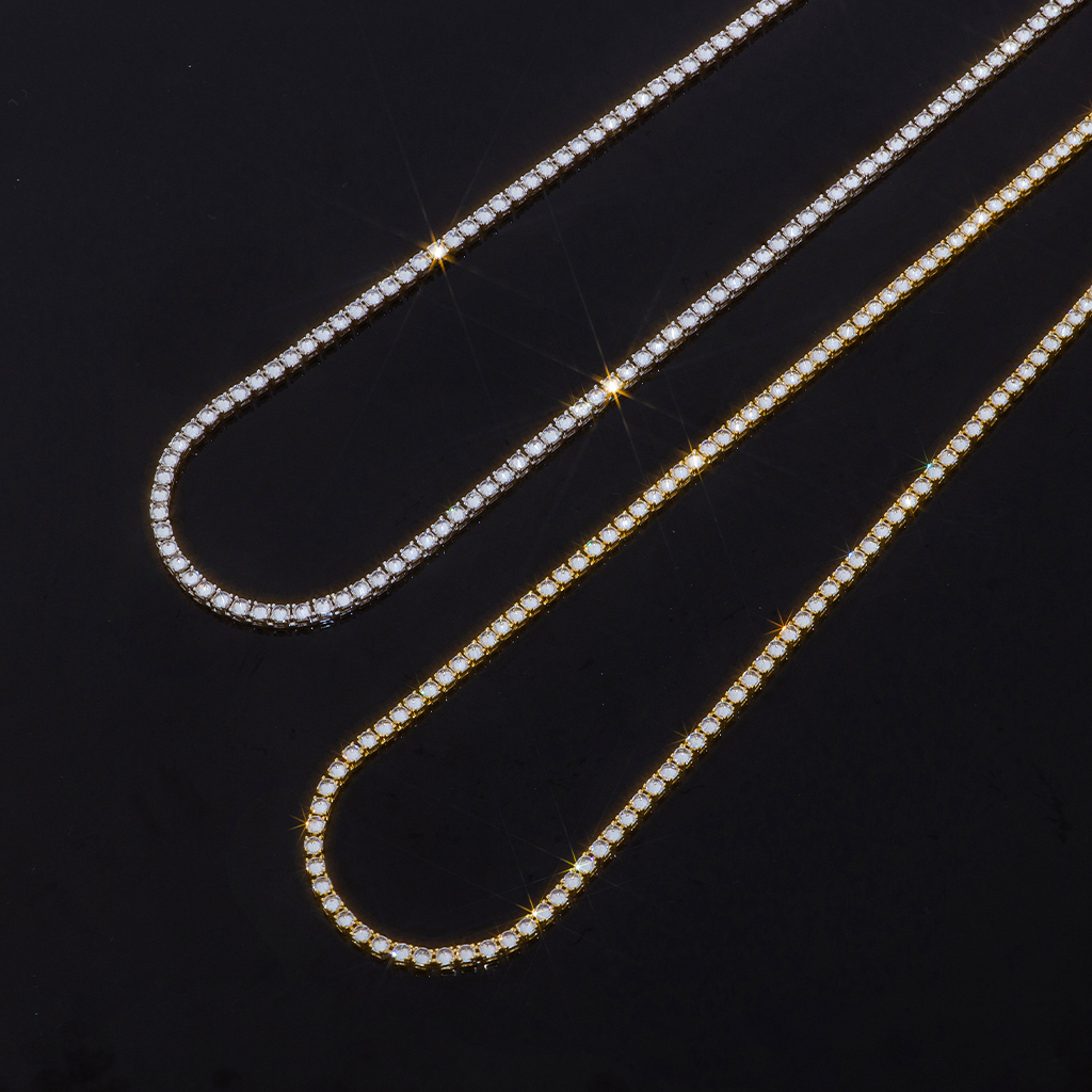 3mm Inverted Setting Tennis Chain Iced Out Shine With Street Luxury - Image 5