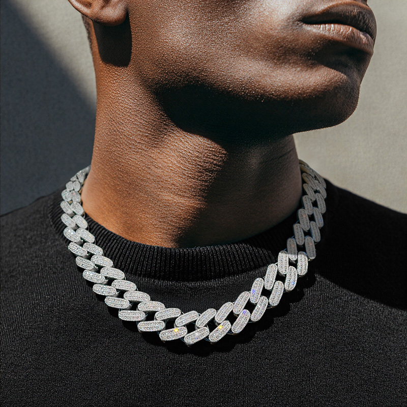Iced Out Out 26mm Baguette Handset Cuban Chain With Street Luxury Shine - Image 3