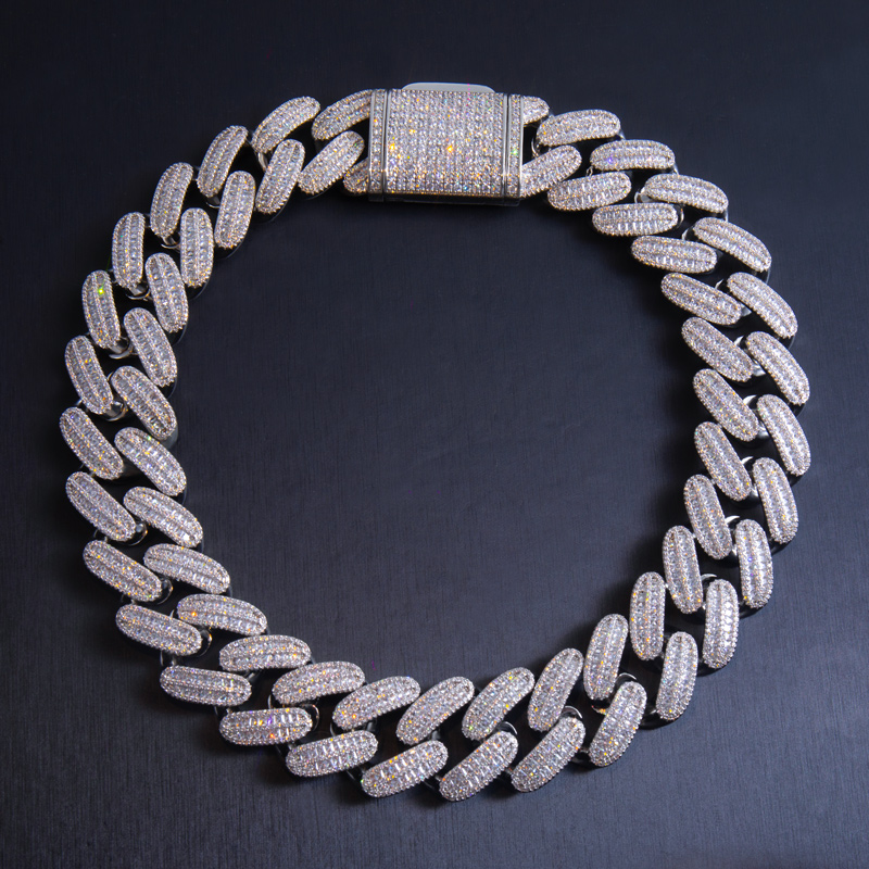 Iced Out Out 26mm Baguette Handset Cuban Chain With Street Luxury Shine - Image 5