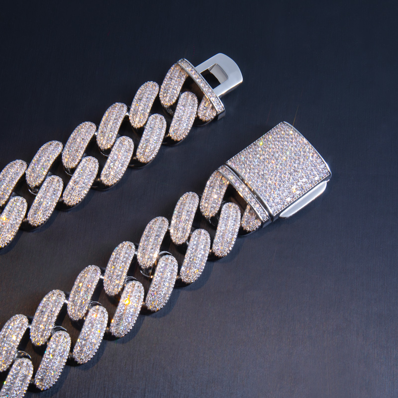 Iced Out Out 26mm Baguette Handset Cuban Chain With Street Luxury Shine - Image 7