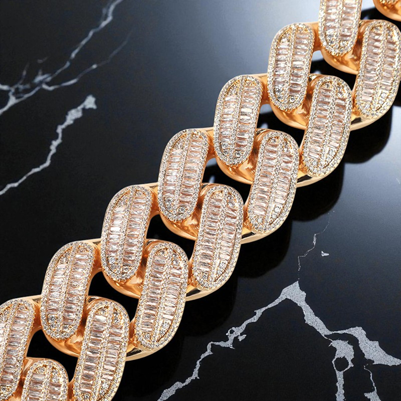 Iced Out Out 26mm Baguette Handset Cuban Chain With Street Luxury Shine - Image 8