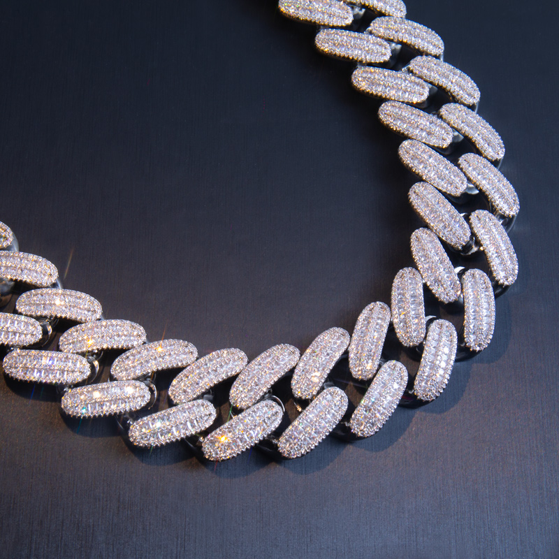 Iced Out Out 26mm Baguette Handset Cuban Chain With Street Luxury Shine