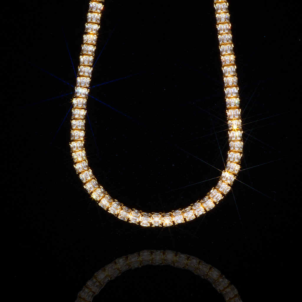 7mm Iced Out Out Baguette Fully Paved Snake Chain With Street Luxury Shine - Image 4