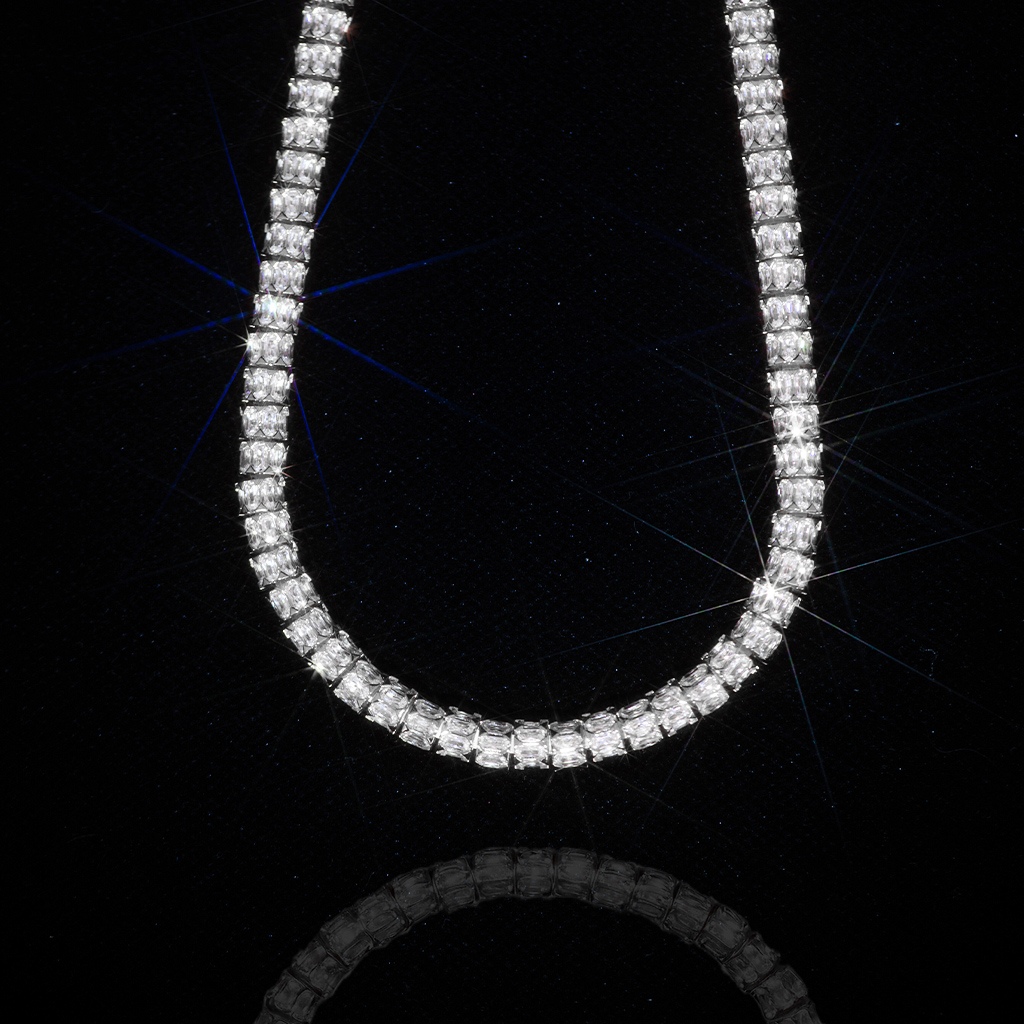 7mm Iced Out Out Baguette Fully Paved Snake Chain With Street Luxury Shine - Image 5